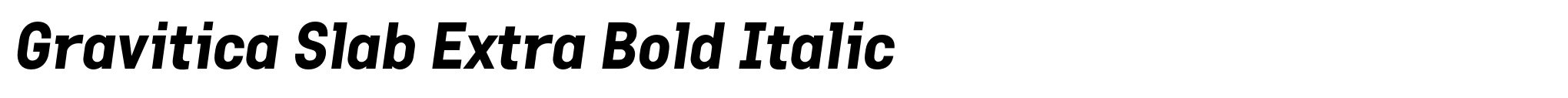 Gravitica Slab Extra Bold Italic image